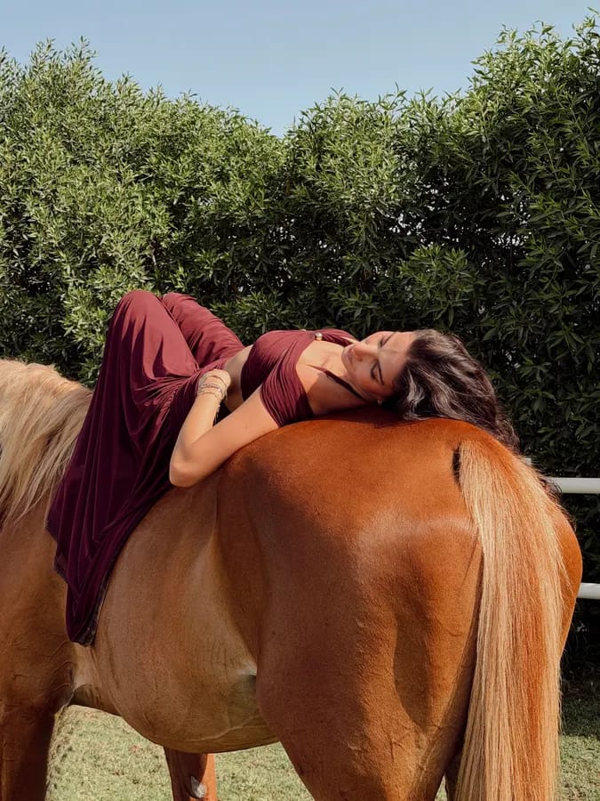 Guided meditation in the calm presence of horses at Crystalline Equine Dubai